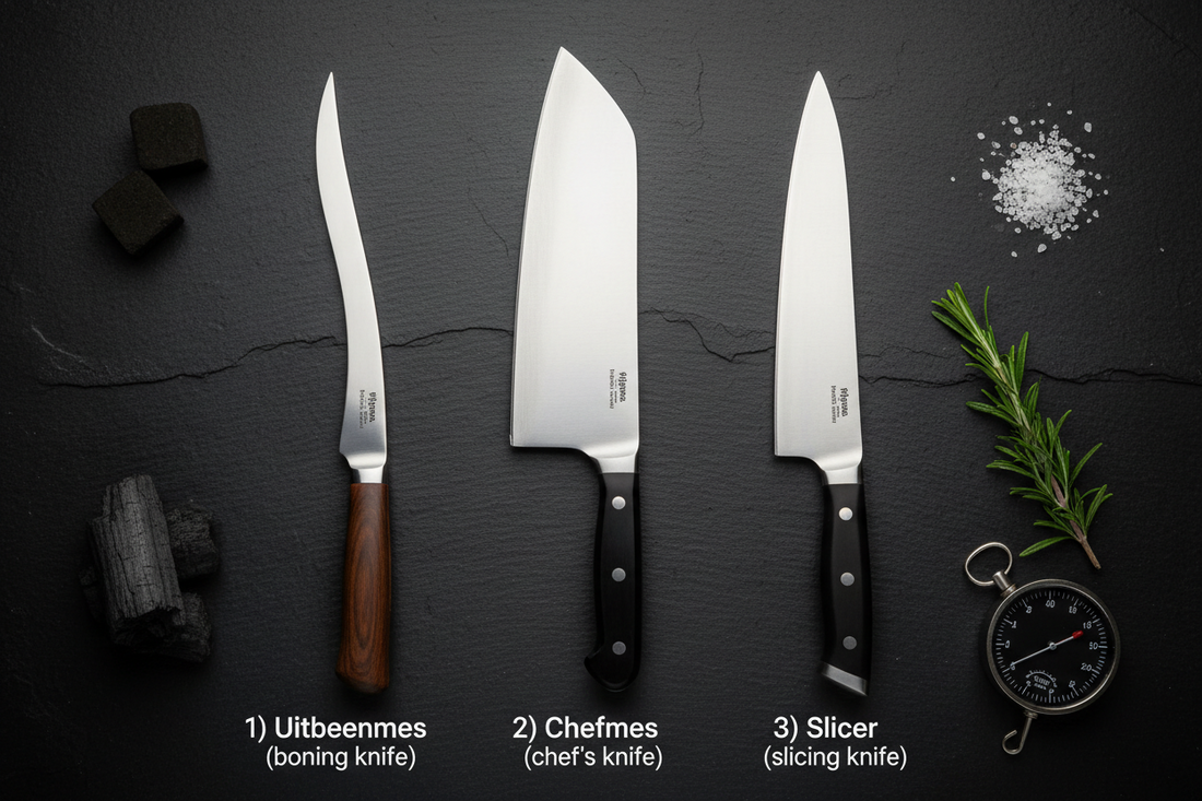 Uitbeenmes vs chefmes vs slicer: welk BBQ mes gebruik je wanneer?