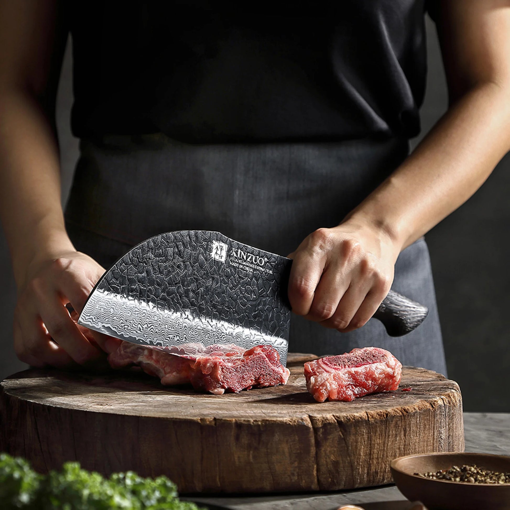 XinZuo X06 Mo Series Damascus Hakmes 18,5 cm