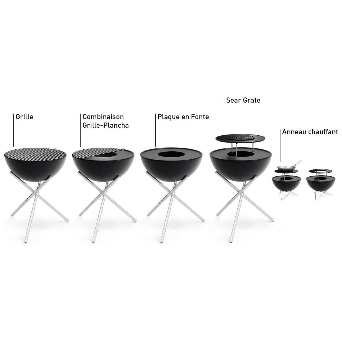 Bowl 57 Vuurschaal Plancha BBQ Set Hoog
