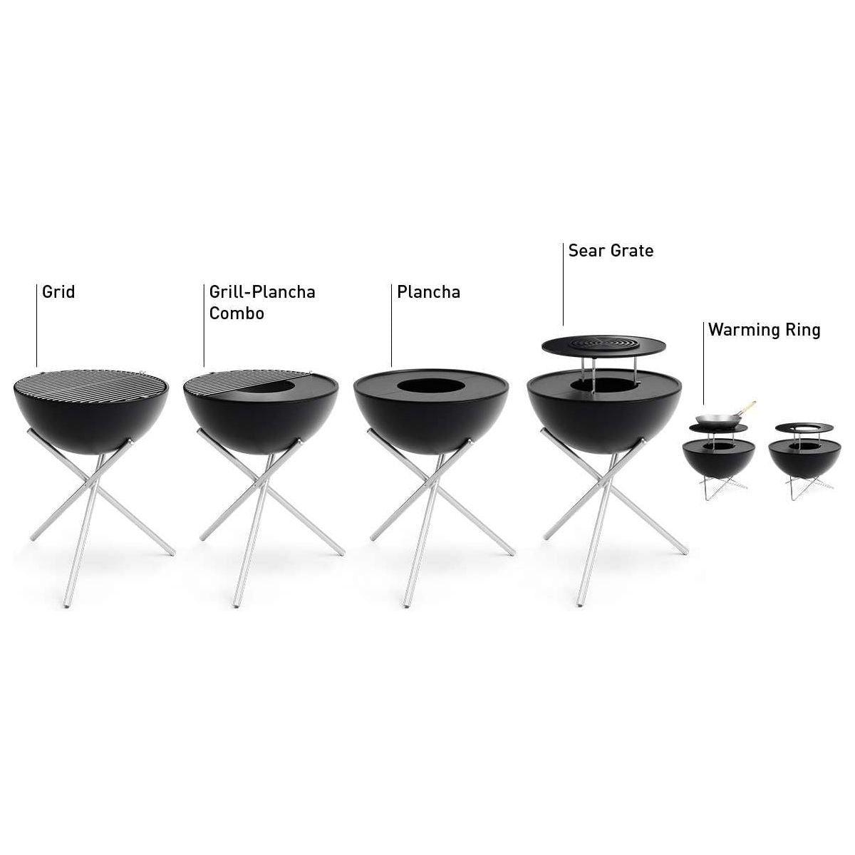 Bowl 57 Vuurschaal Plancha BBQ Set Hoog