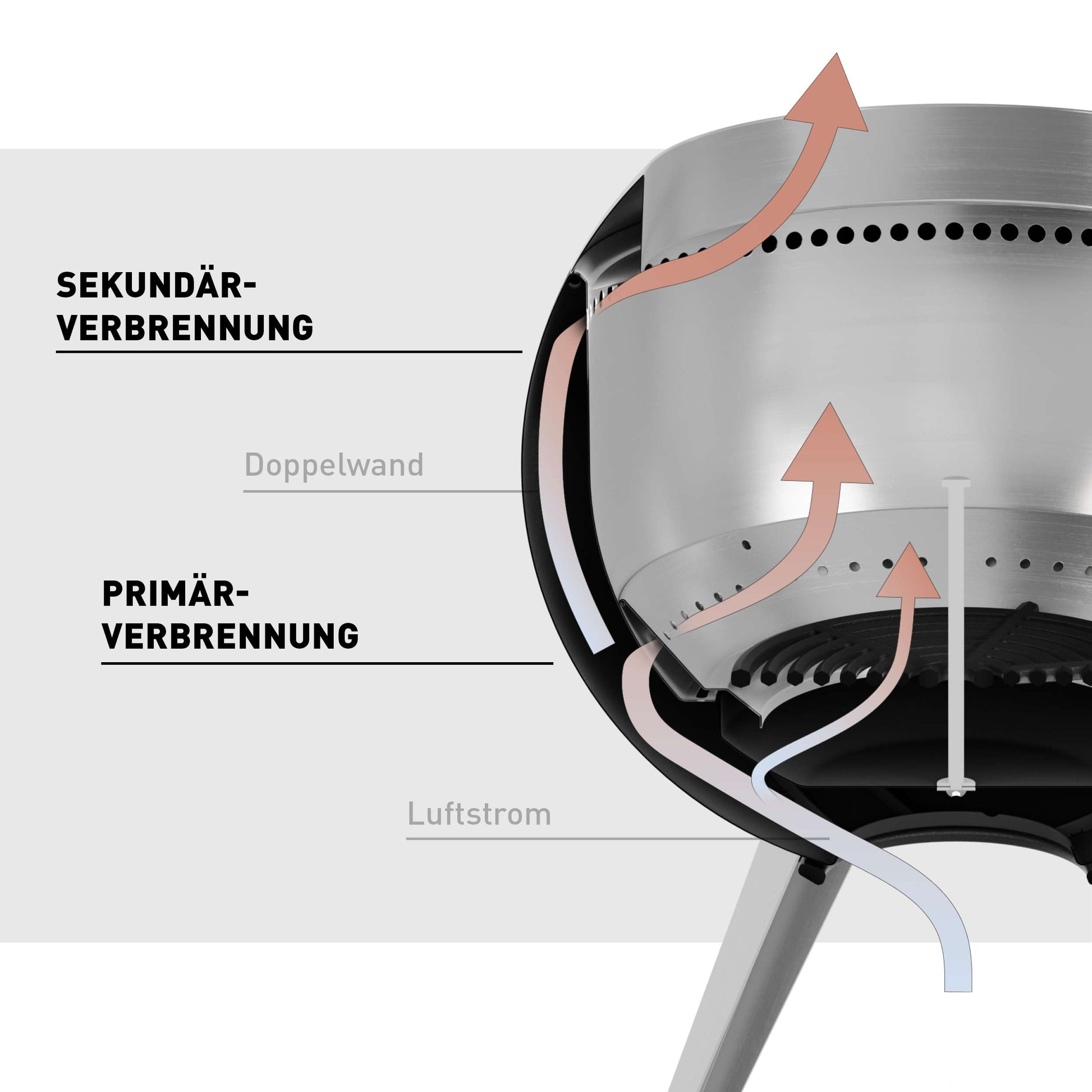 Moon 45 Vuurschaal met Standaard Hoog