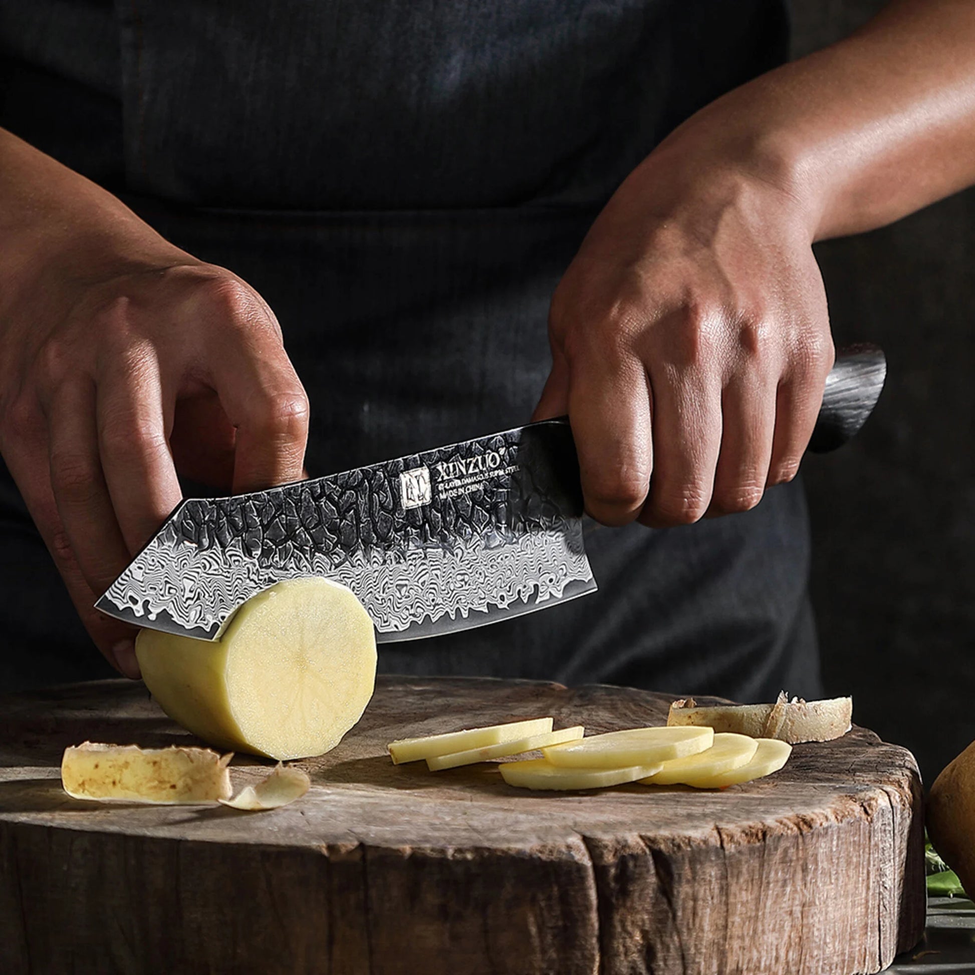 XinZuo X06 Mo Series 4-delige Damascus Messenset