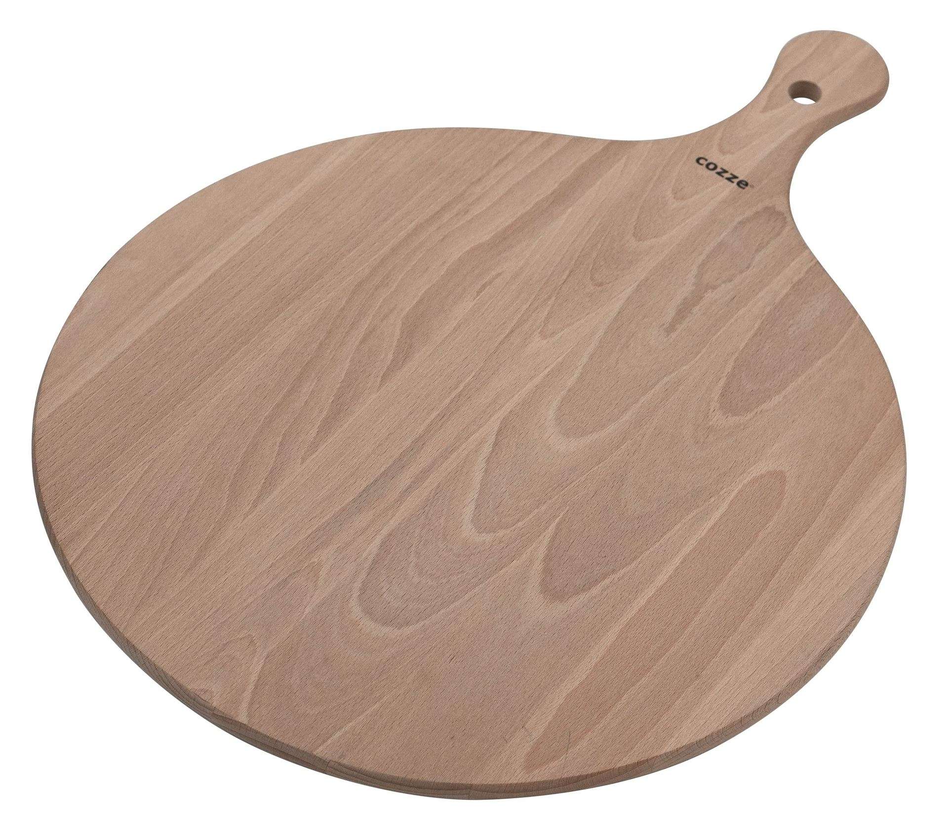 Serveerplank voor Pizza Bamboe met Handvat Diameter 35 cm