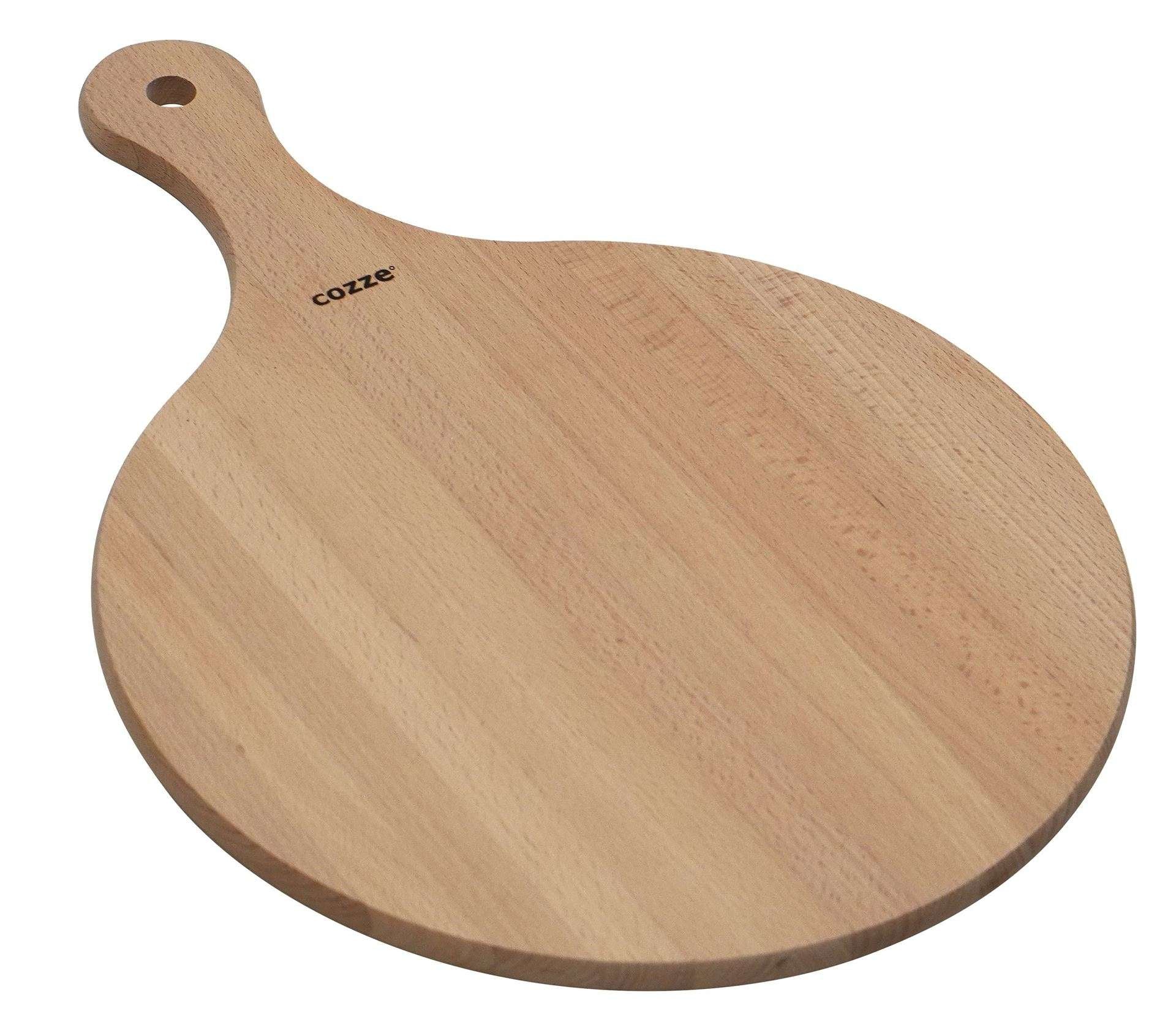 Serveerplank voor Pizza Bamboe met Handvat Diameter 35 cm