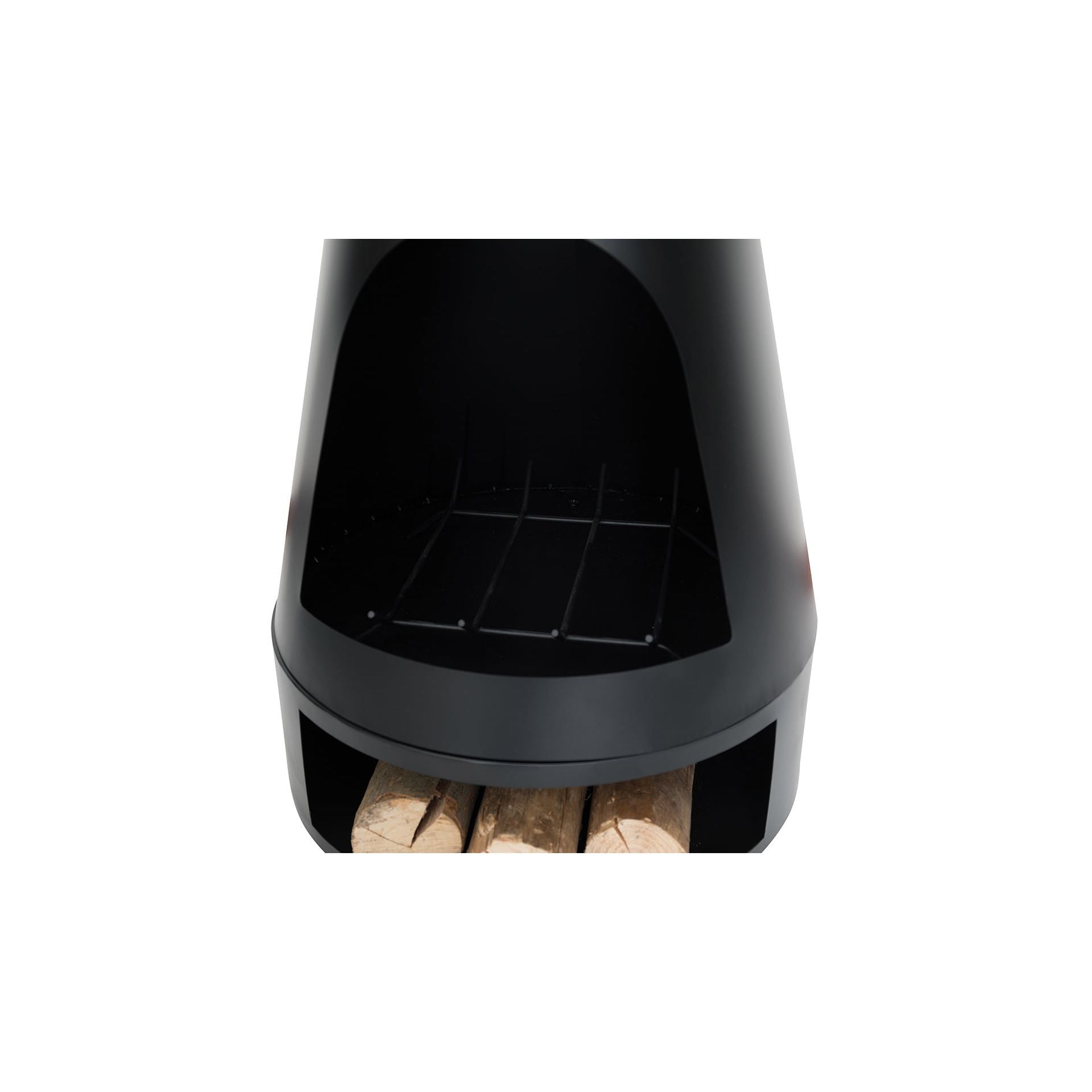 RedFire Kingston haard met grote opening hout detail