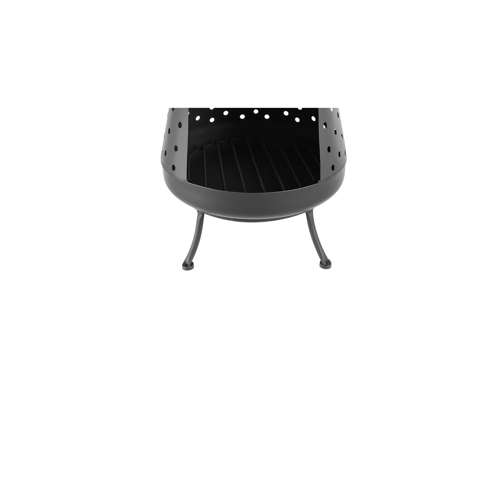 Stalen tuinhaard compact model buiten