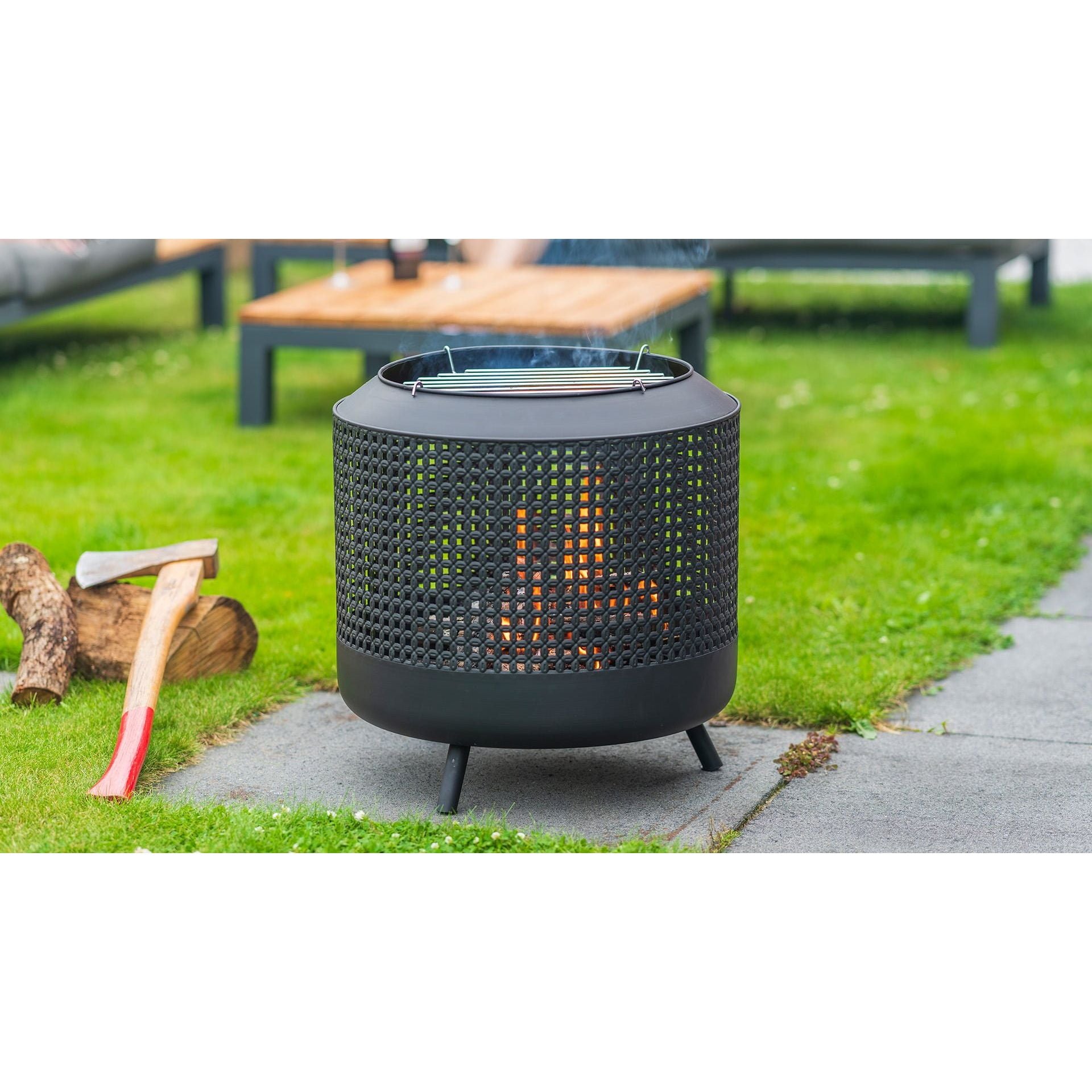 Vuurkorf grill combinatie buiten