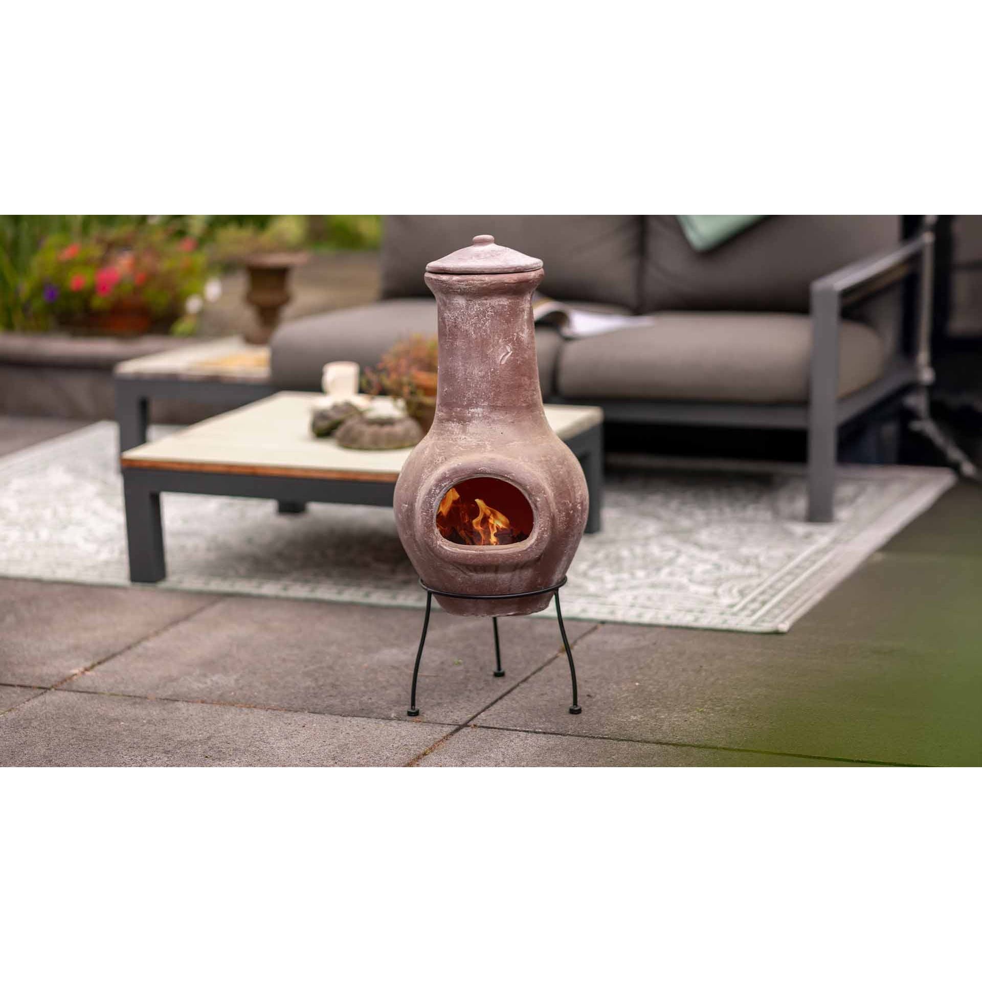 kleihaard in gebruik met vuur tuin