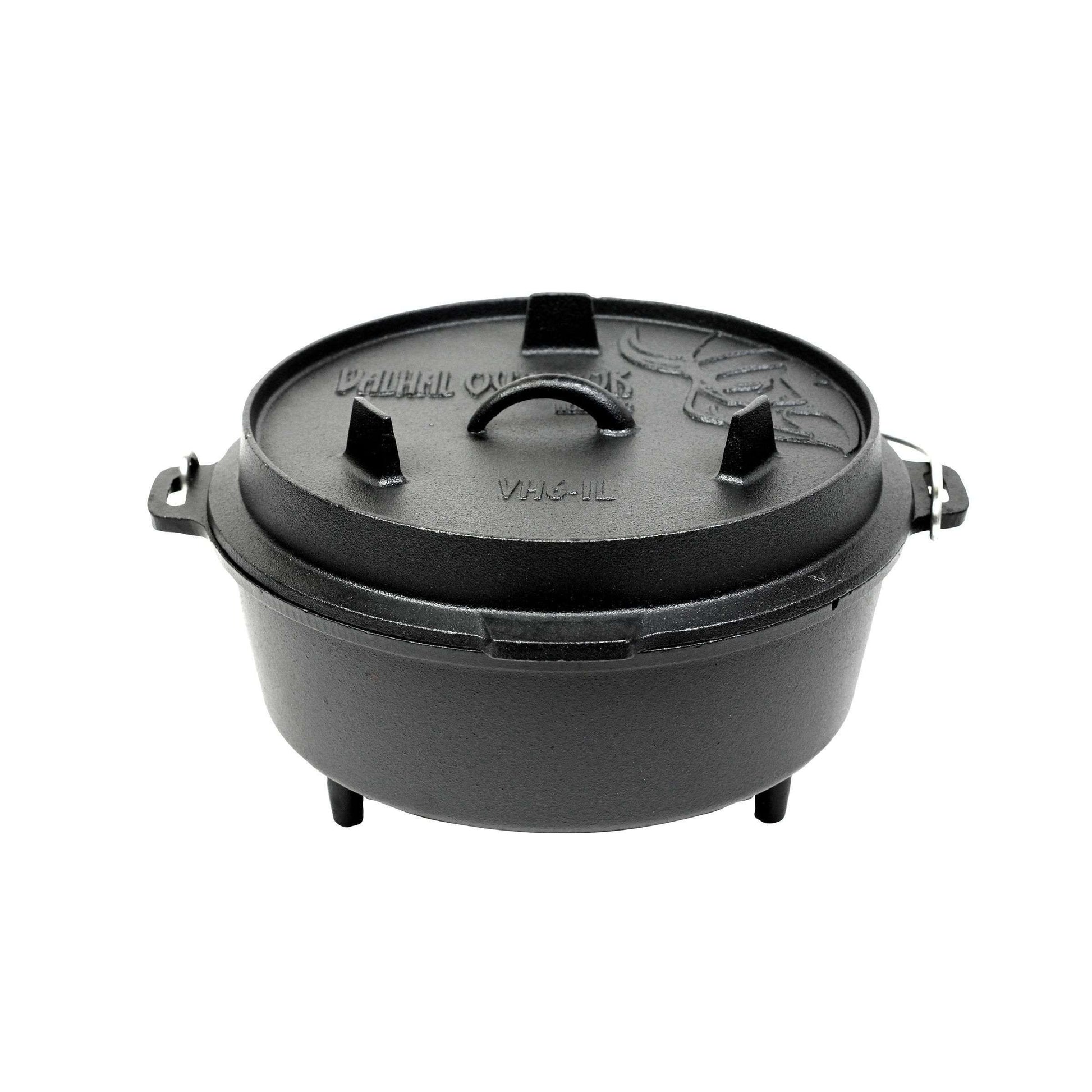 Dutch Oven Gietijzer met Pootjes Outdoor 6,1 Liter
