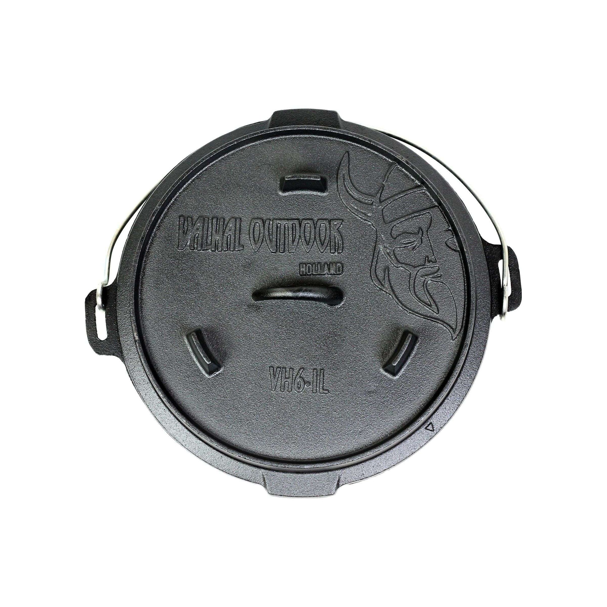 Dutch Oven Gietijzer met Pootjes Outdoor 6,1 Liter