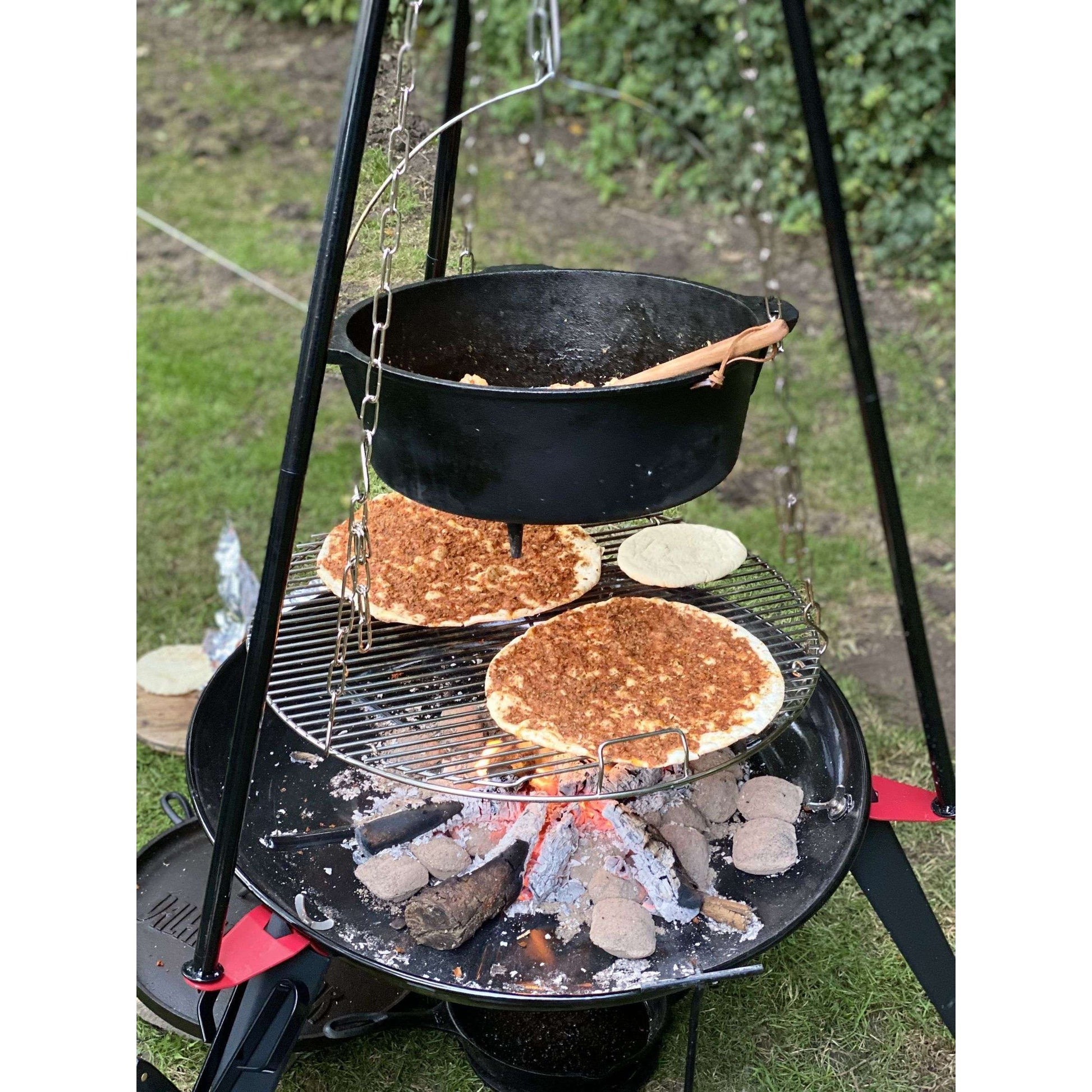 Dutch Oven Braadpan Gietijzer met Grill Deksel Ovaal 9 Liter