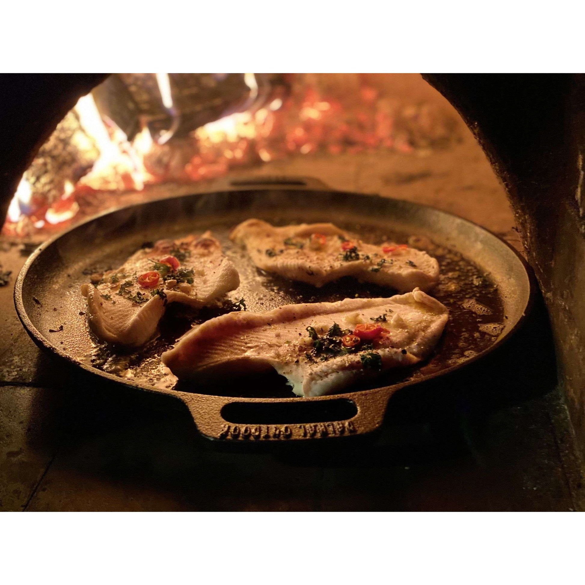 Skillet Plancha Gietijzer met Handgrepen 35 cm