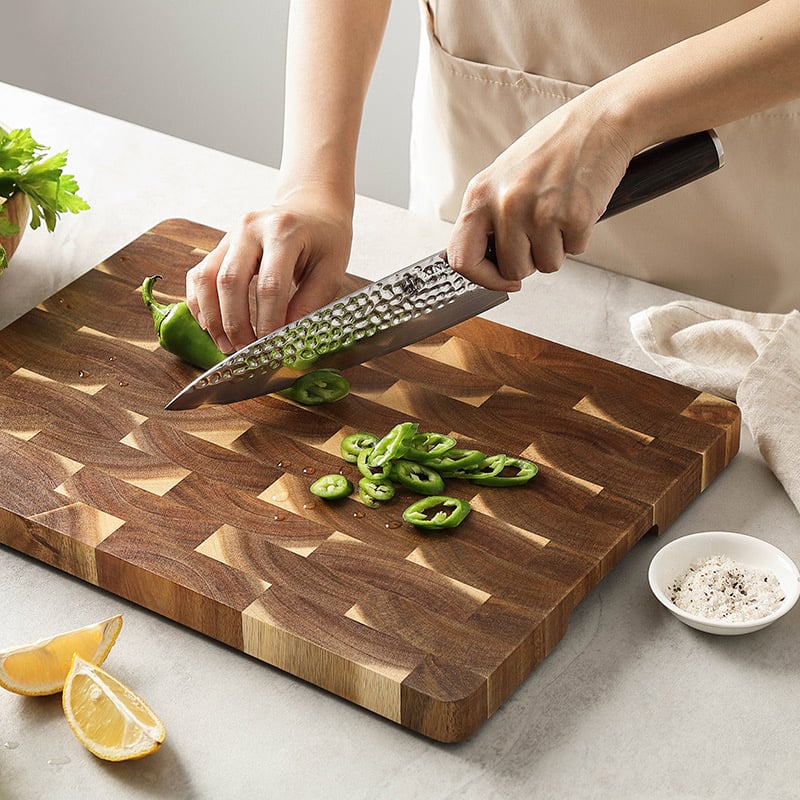 XinZuo Snijplank Acaciahout met anti-slip voetjes
