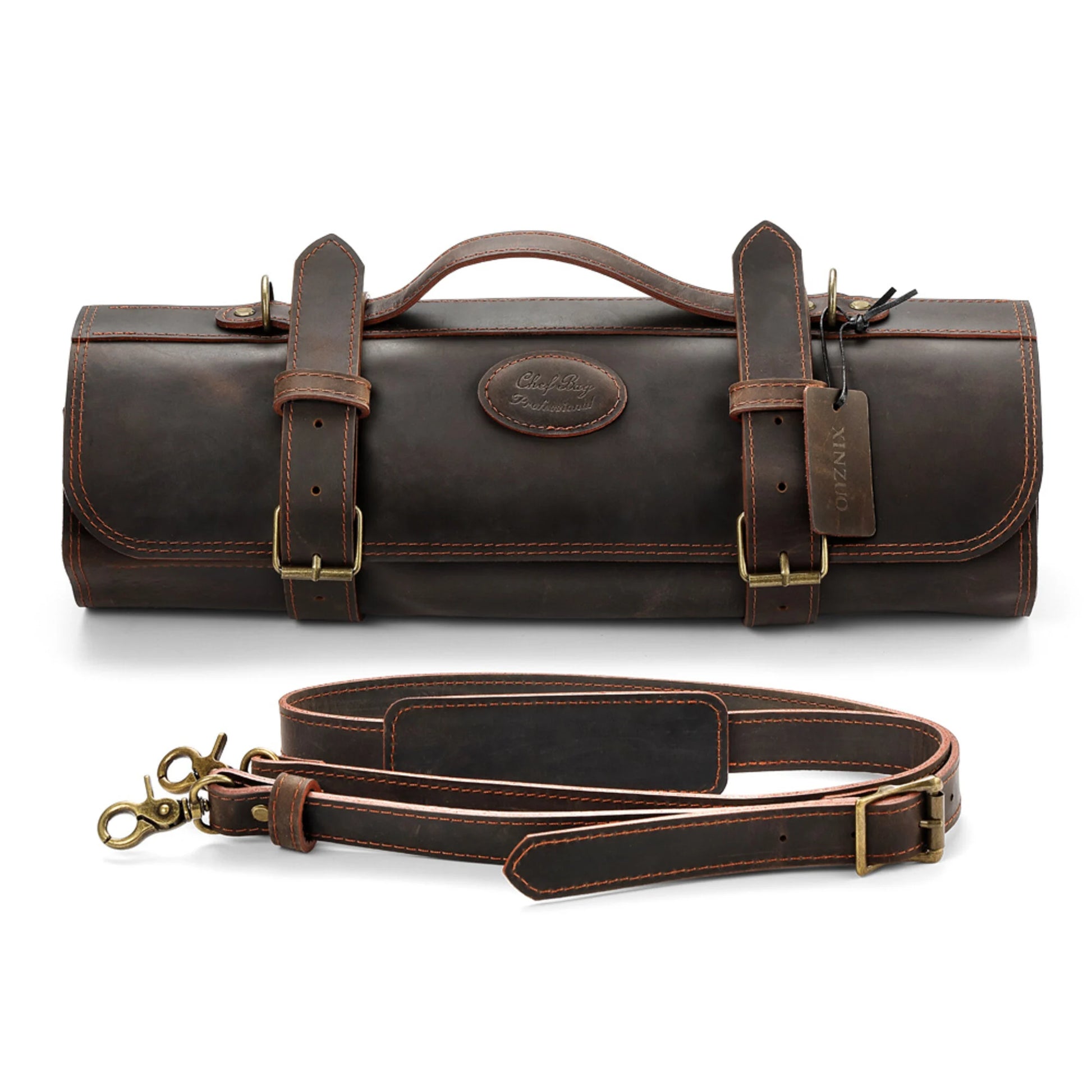 XinZuo Messentas Zwart – Crazy Horse Leather Luxe Messenrol