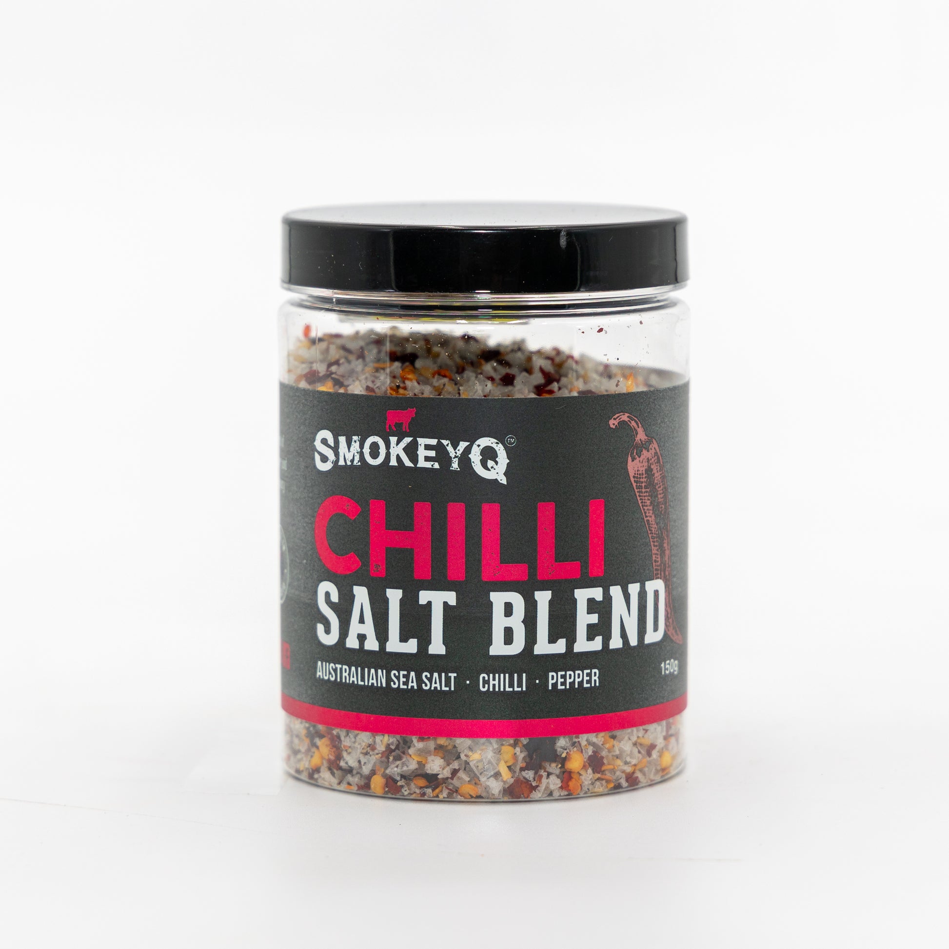 SmokeyQ Chilli Salt Blend 150 gram met Australisch zeezout, chili en peper