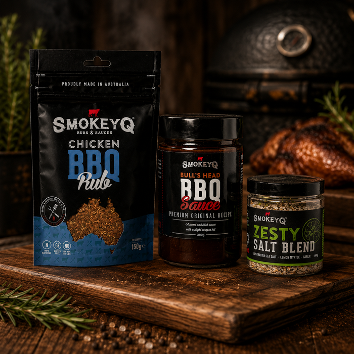 Chicken BBQ Bundle met Chicken BBQ Rub, Bulls Head BBQ Sauce en Zesty Salt Blend