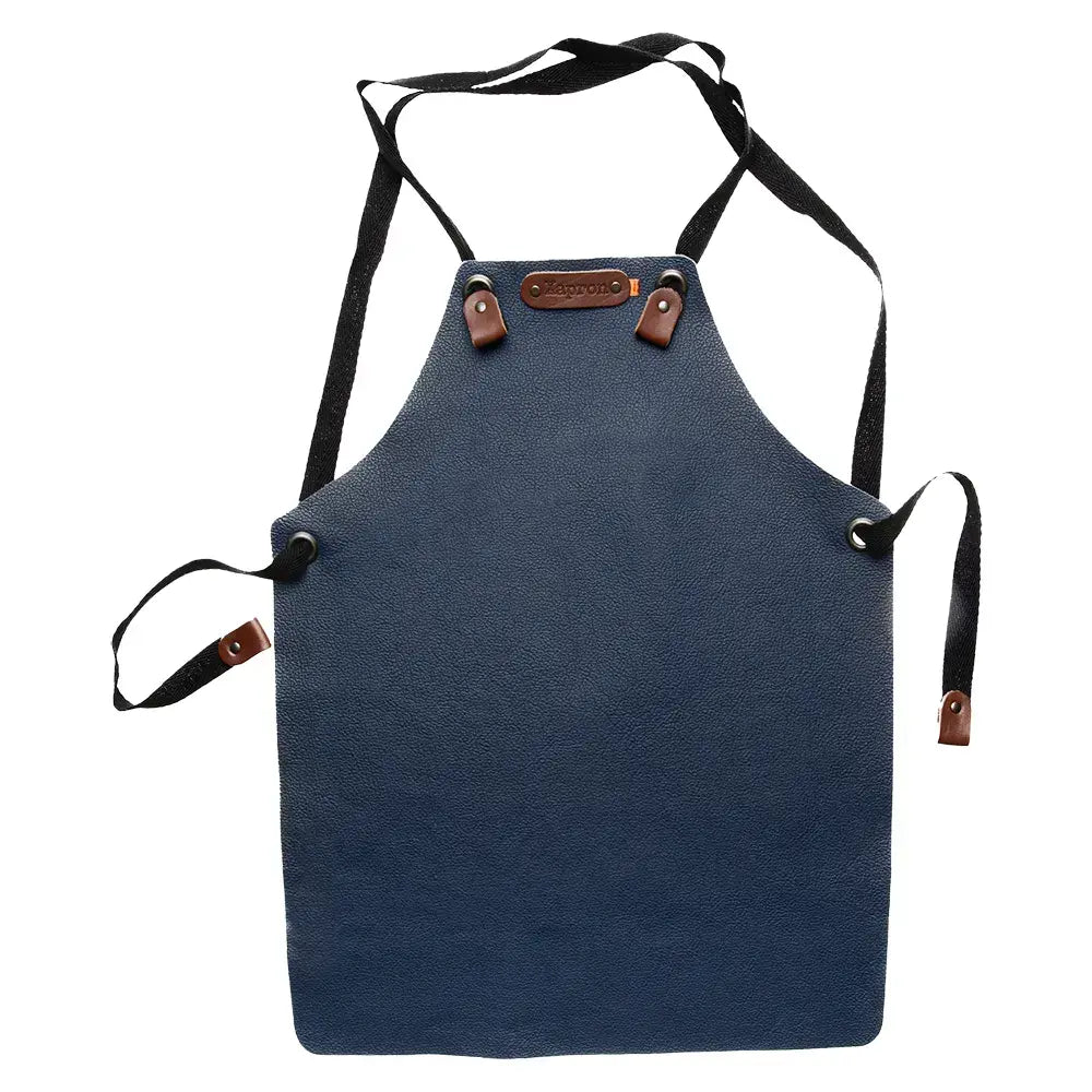 Leren kinderschort in de kleur blauw