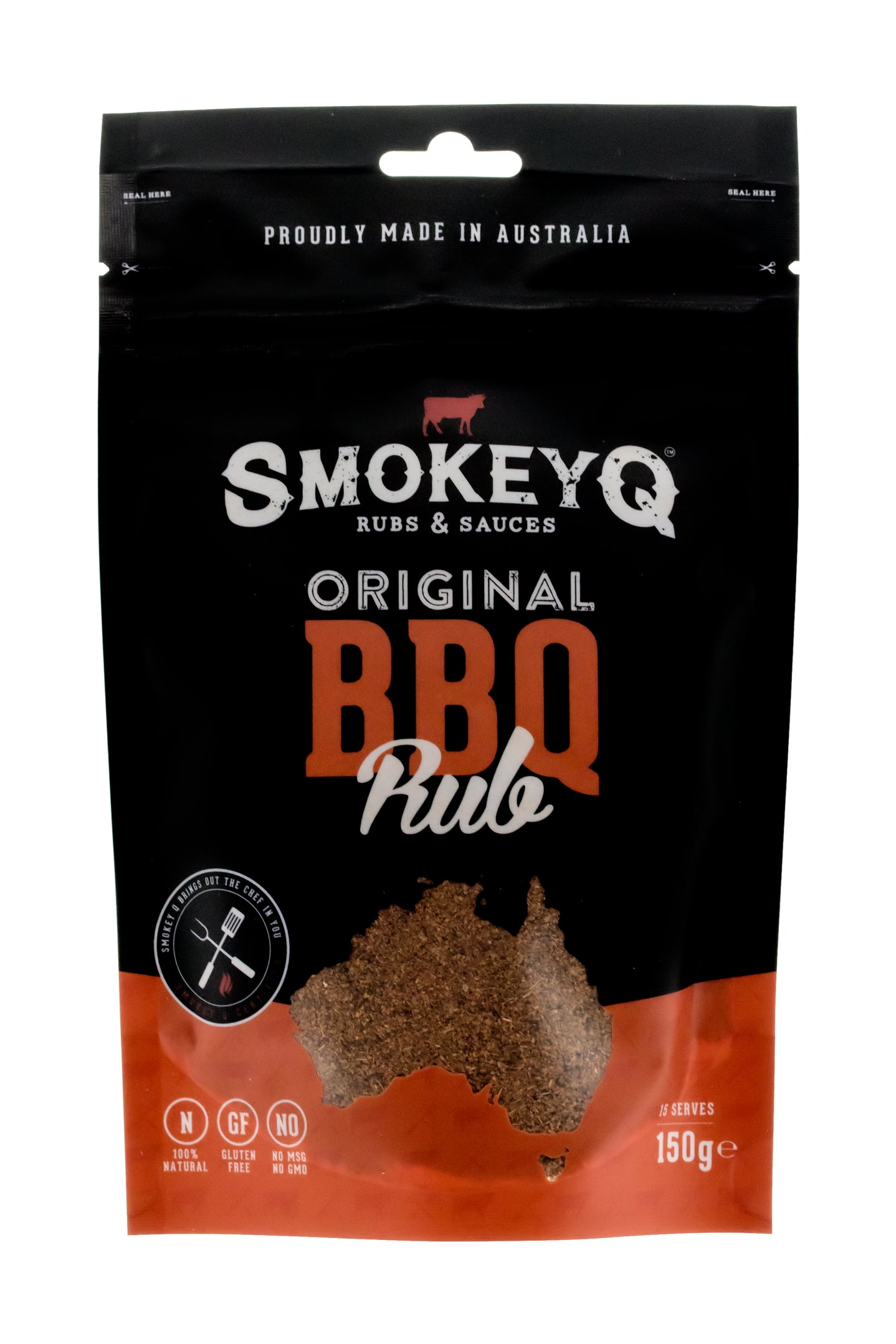 SmokeyQ Original BBQ Rub 150g premium Australische BBQ kruidenmix voor rund, varken, kip en lamsvlees