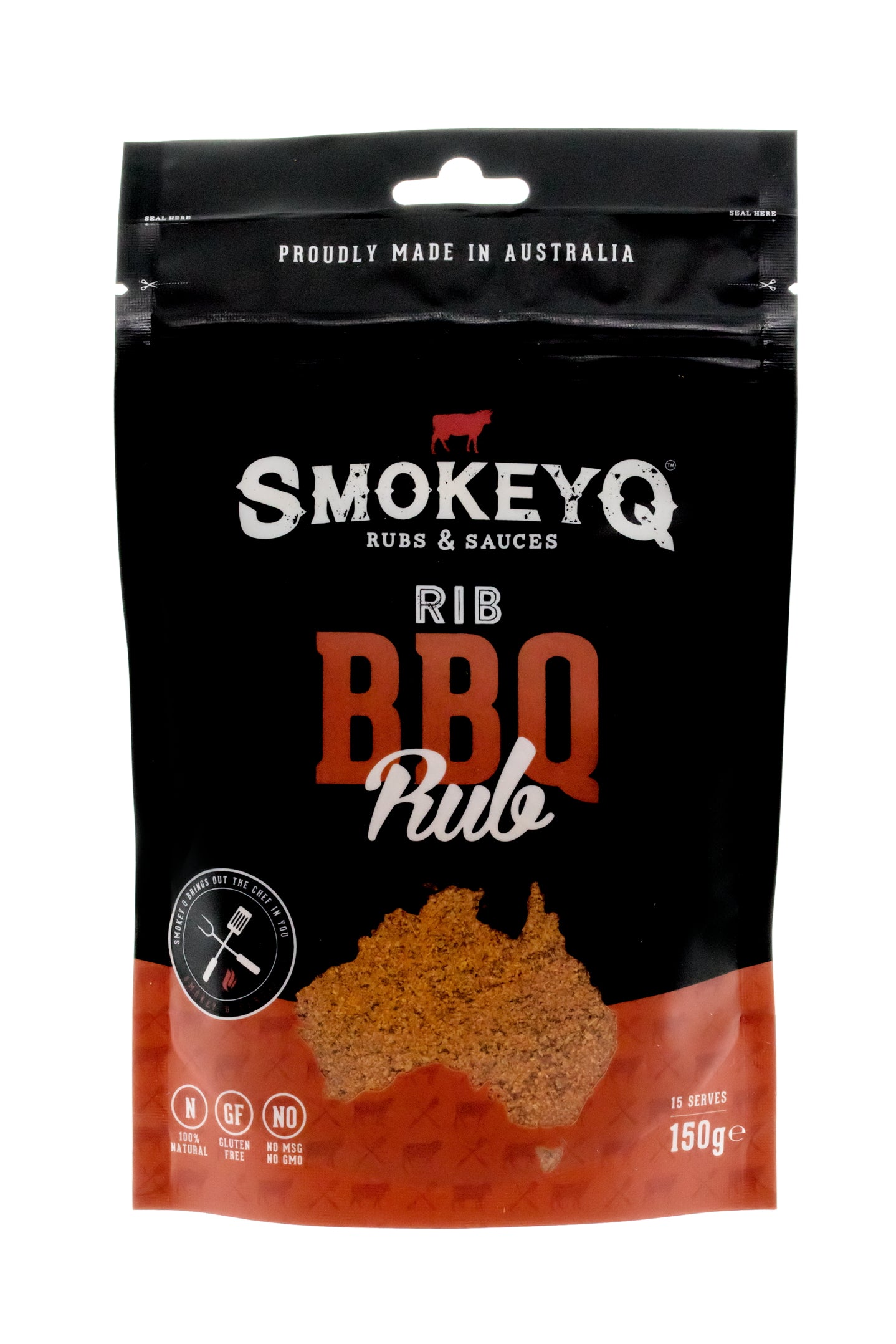 SmokeyQ Rib BBQ Rub 150 gram voor spareribs, pulled pork en barbecuegerechten
