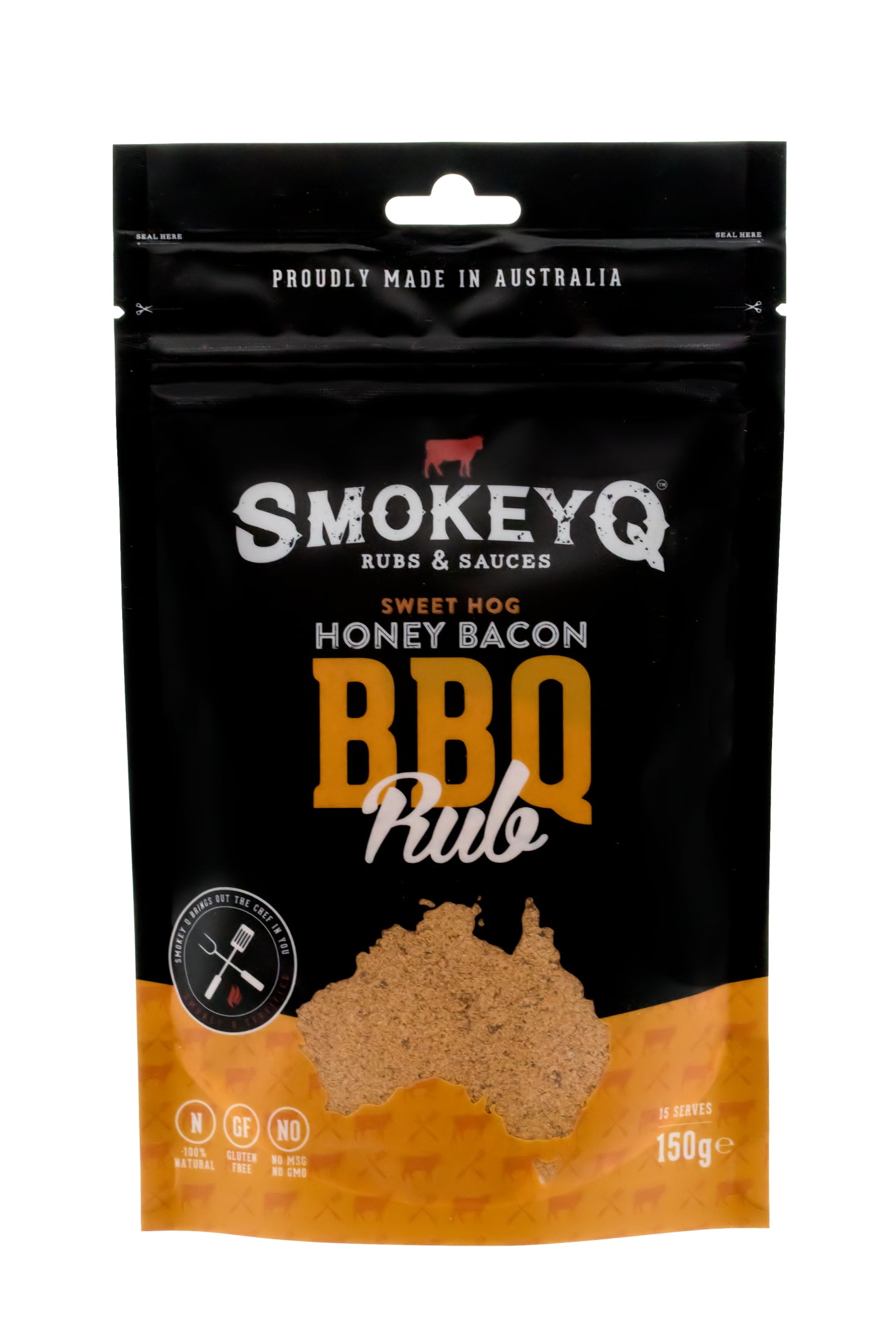 SmokeyQ Sweet Hog Honey Bacon BBQ Rub voor spareribs en kip