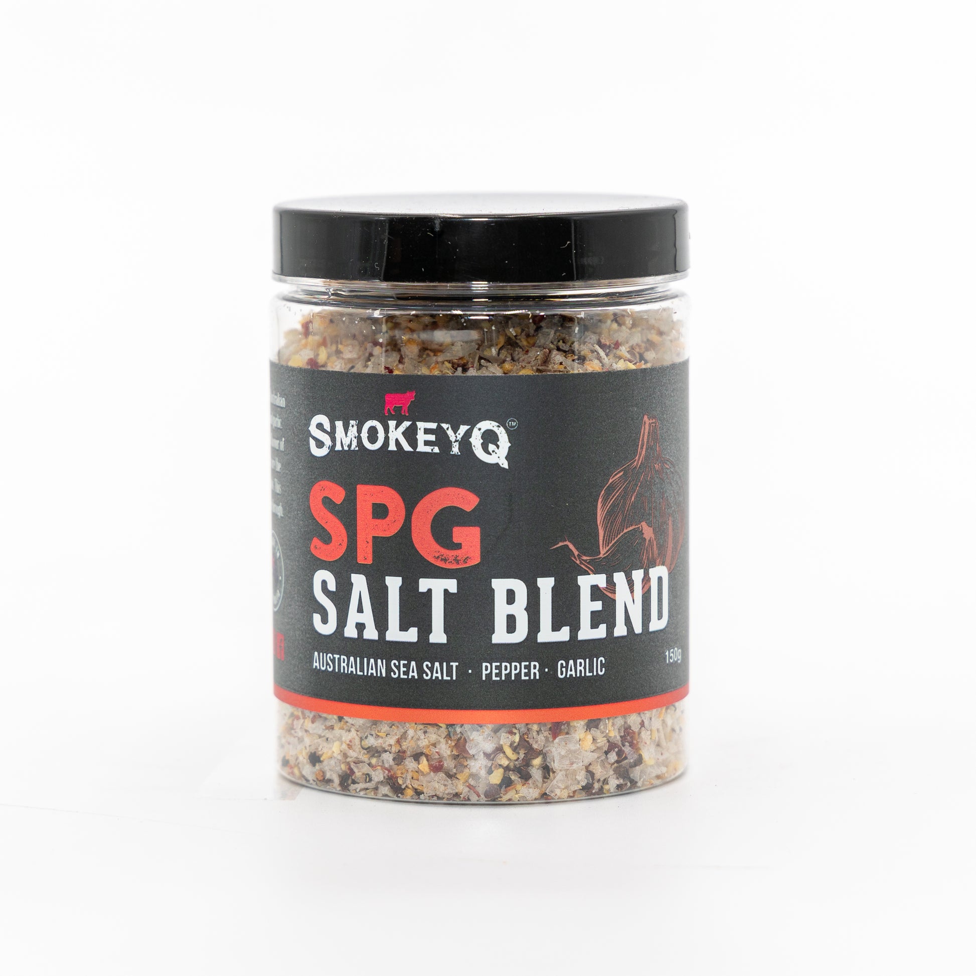 SmokeyQ SPG Salt Blend 150 gram met zeezout, peper en knoflook