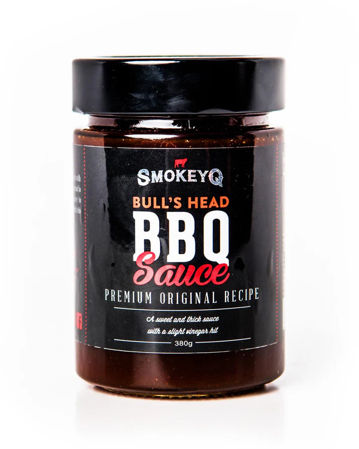 SmokeyQ Bulls Head BBQ Sauce voor spareribs, kip en barbecuegerechten
