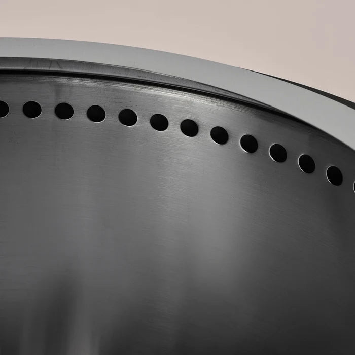 Detail van luchtopeningen van HerQs Blaze Smokeless FirePit