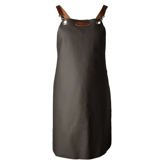 Bovine leren BBQ schort van Italiaans volnerf buffelleer in de kleur bruin