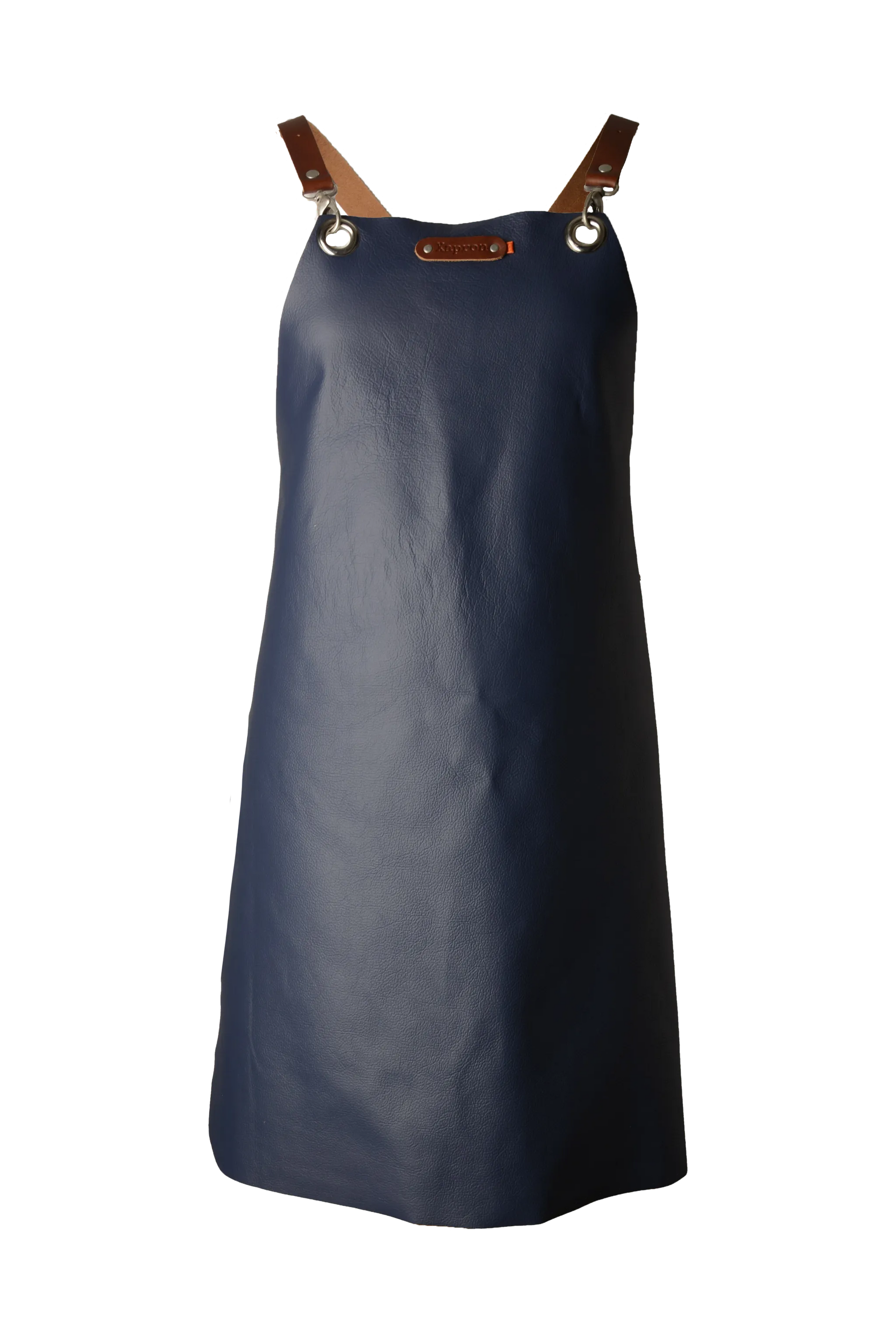 Bovine leren bbq schort met verwisselbare keperbanden