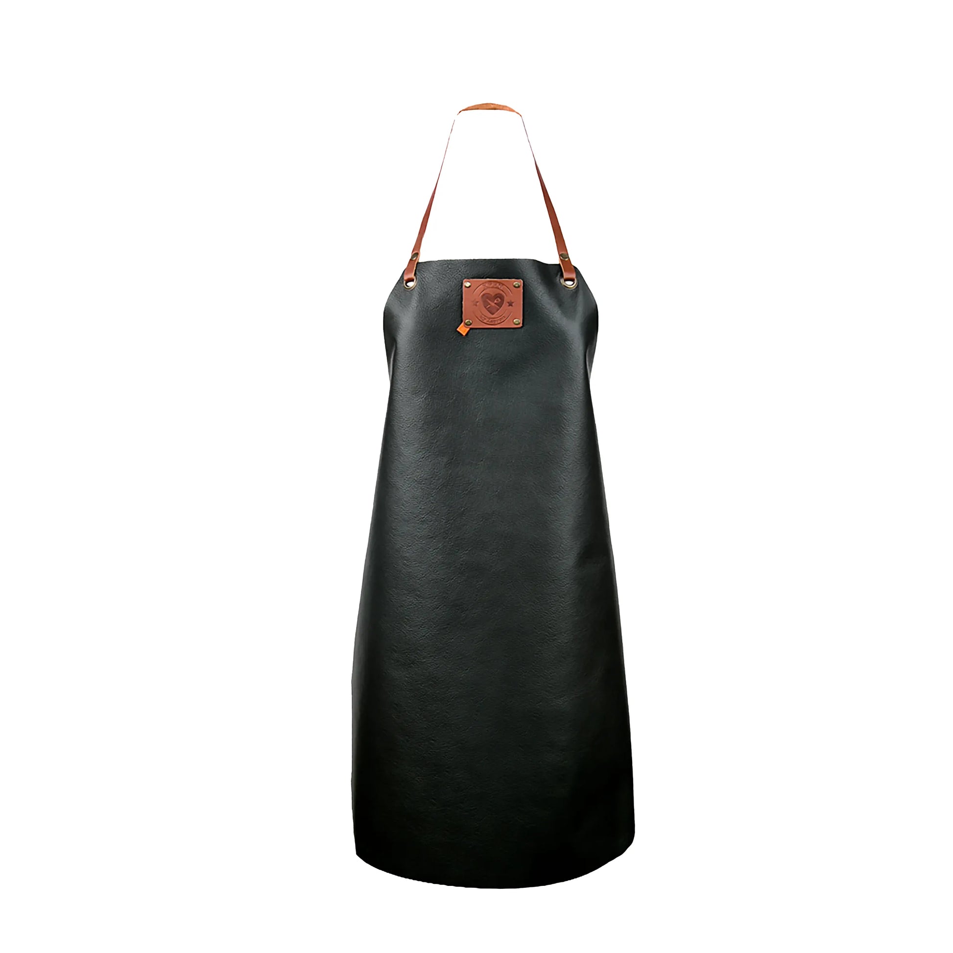 Xapron Dallas dames leren schort zwart van volnerf leer met verstelbare band