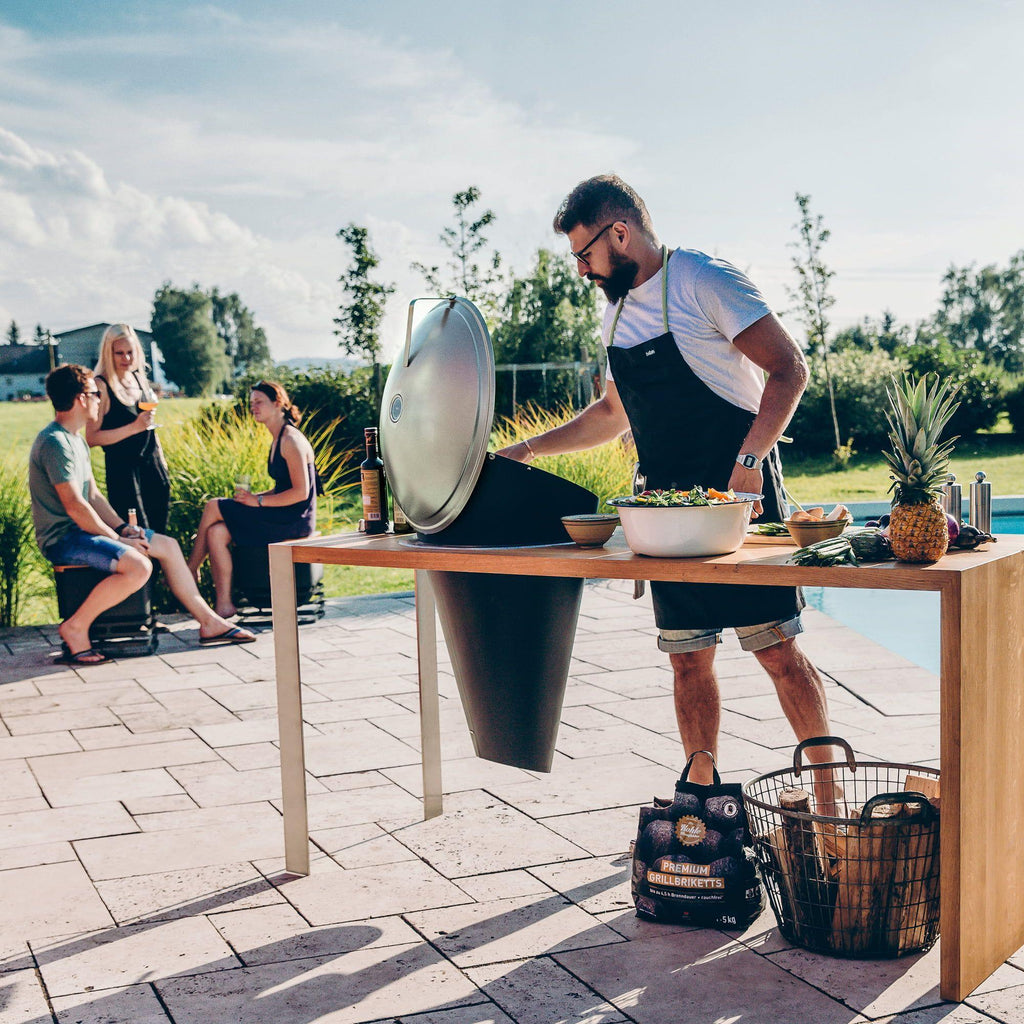 Cone Barbecue Houtskool Inbouw