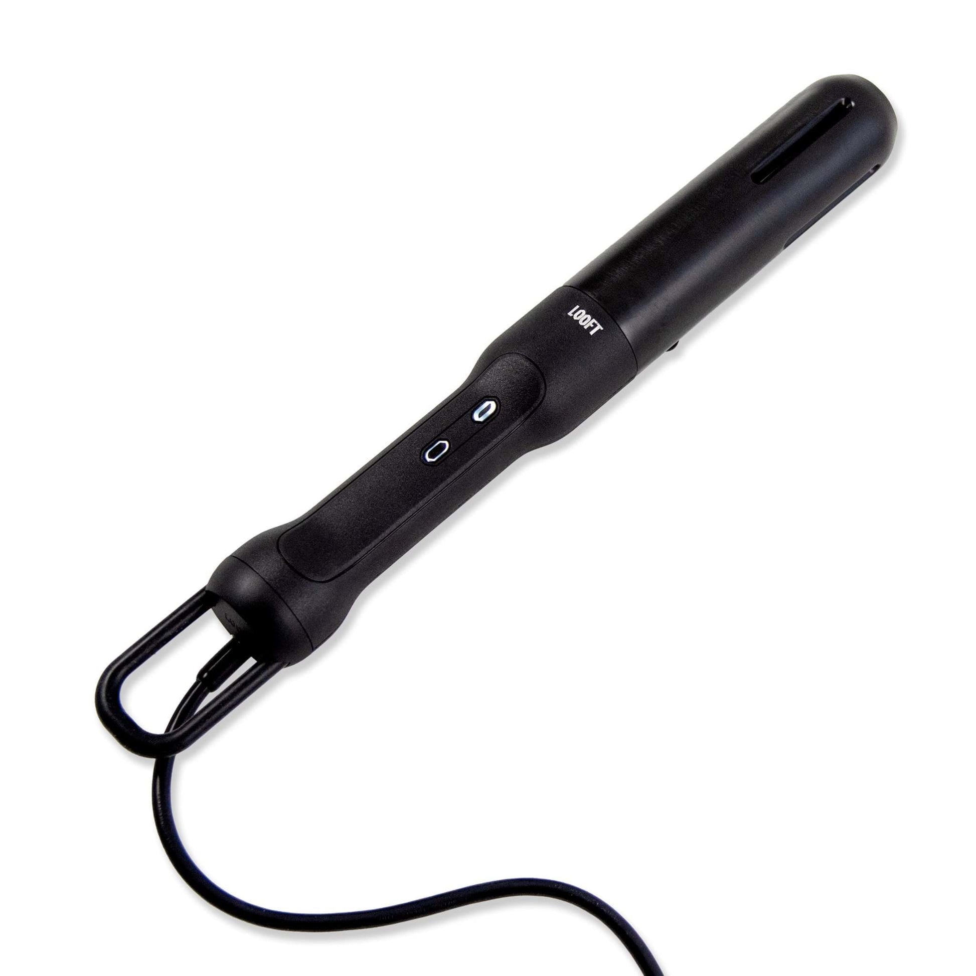 Close-up van de Looftlighter 2 elektrische houtskool aansteker met netsnoer