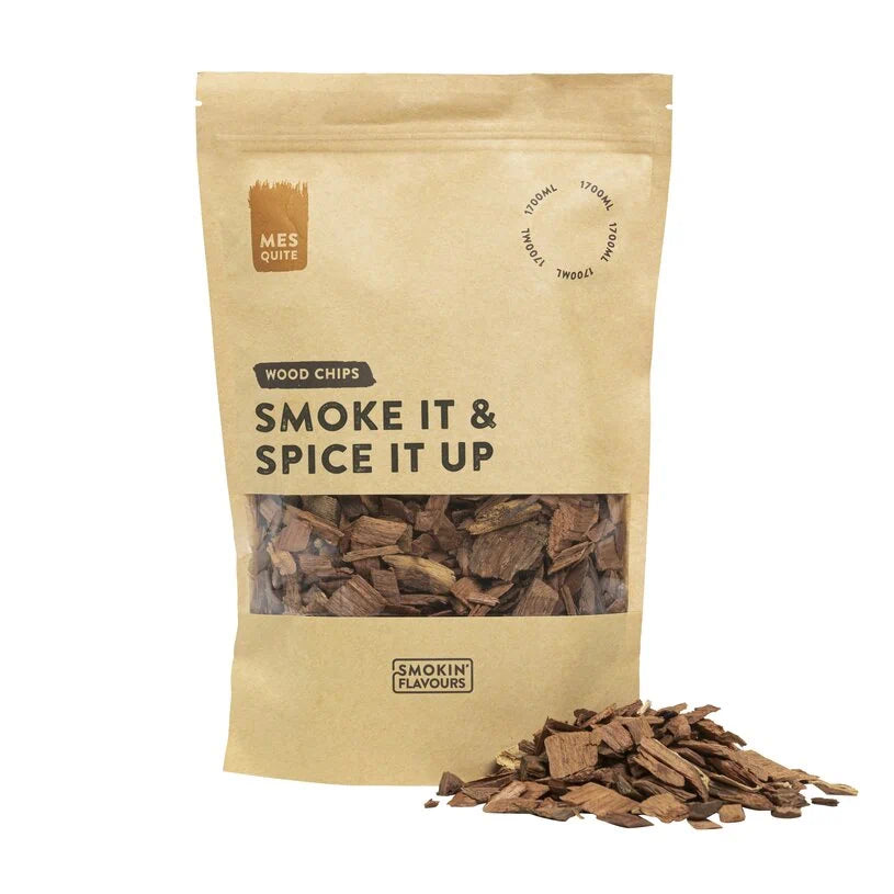 Smokin' Flavours mesquite rookhout snippers voor intense Texas BBQ-smaak