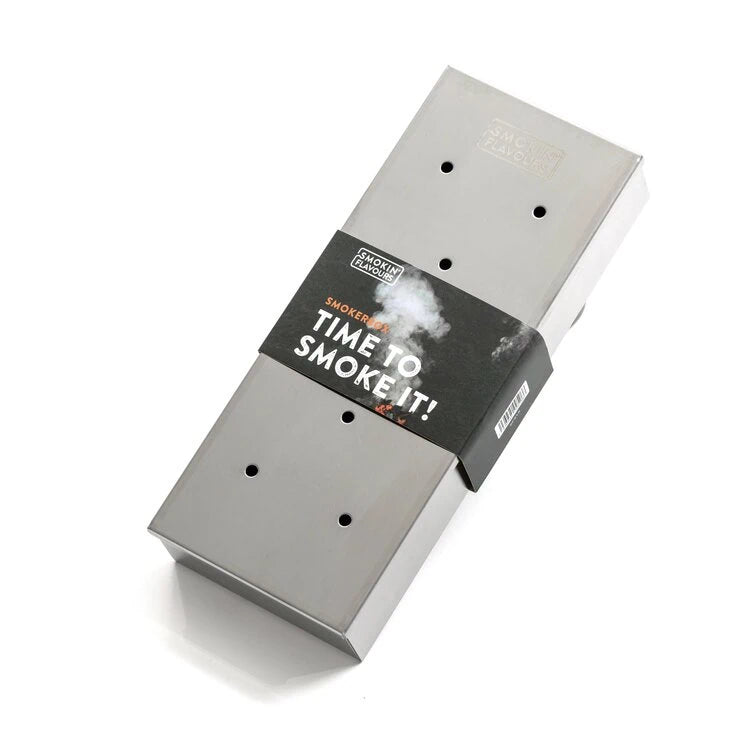 RVS smoker box voor rooksnippers op de gasbarbecue