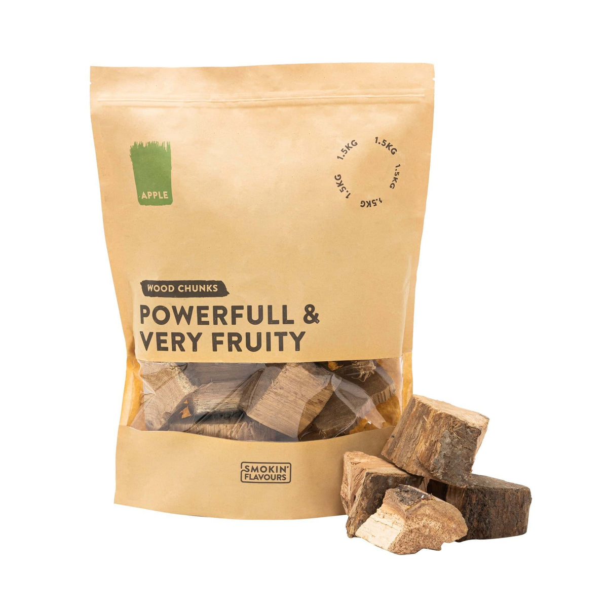 Smokin’ Flavours Apple Chunks 1,5 kg voor kip op de kamado
