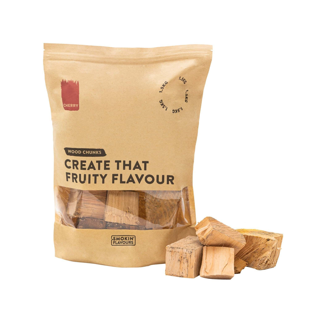 Smokin’ Flavours Cherry Chunks 1,5 kg voor kip op de kamado