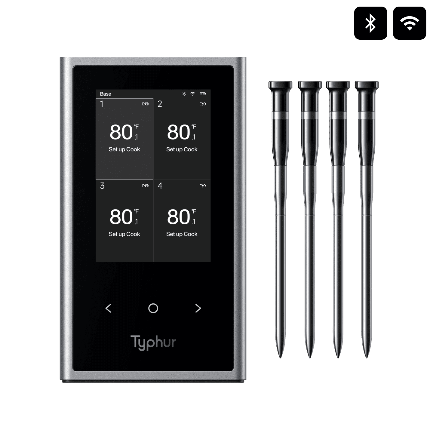 Typhur Sync Quad draadloze thermometer met vier probes