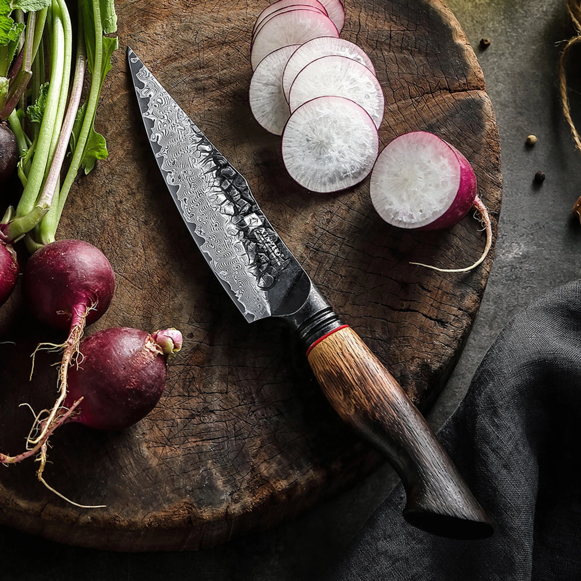 XinZuo X06 Mo Series Damascus Groentemes 14 cm