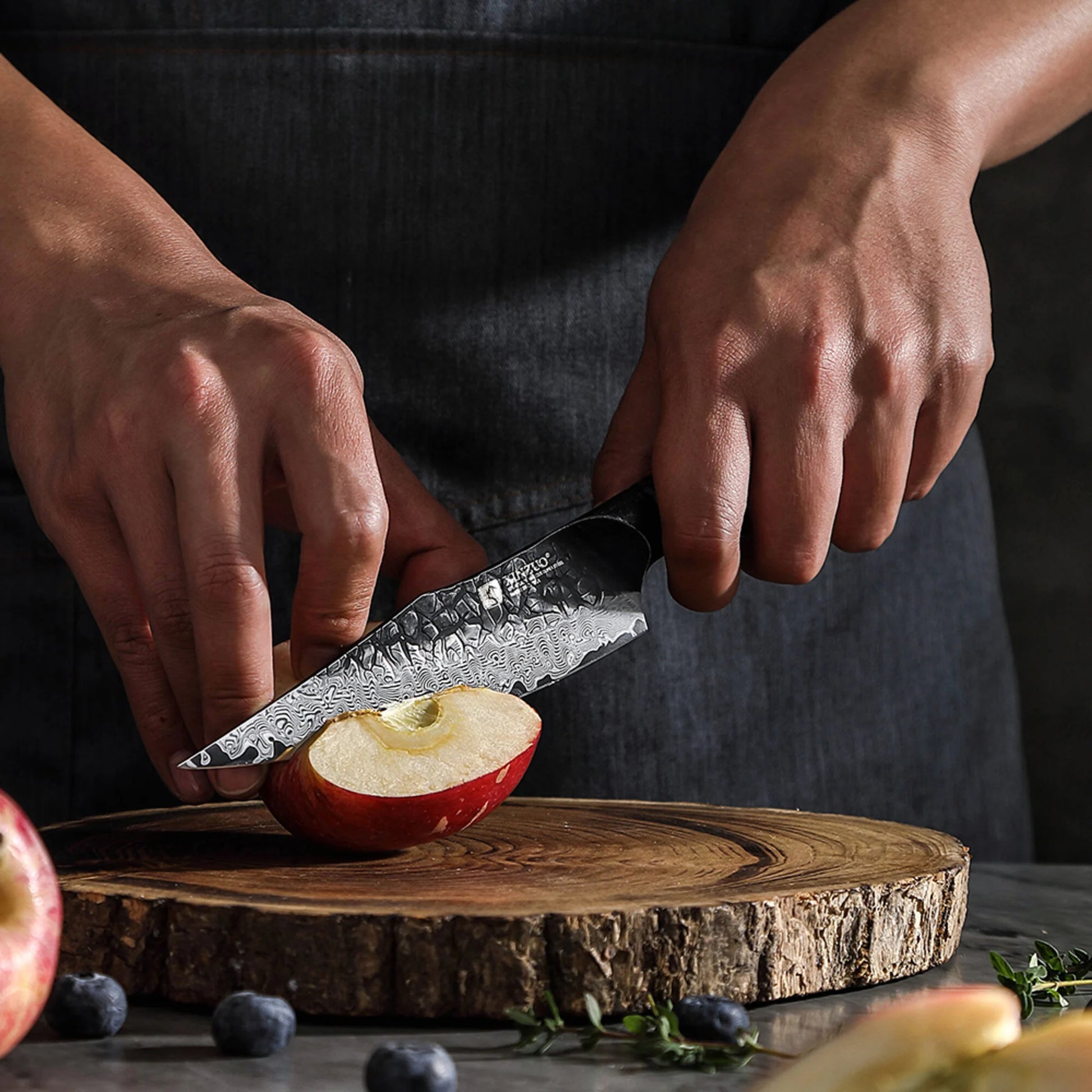 XinZuo X06 Mo Series Damascus Groentemes 14 cm