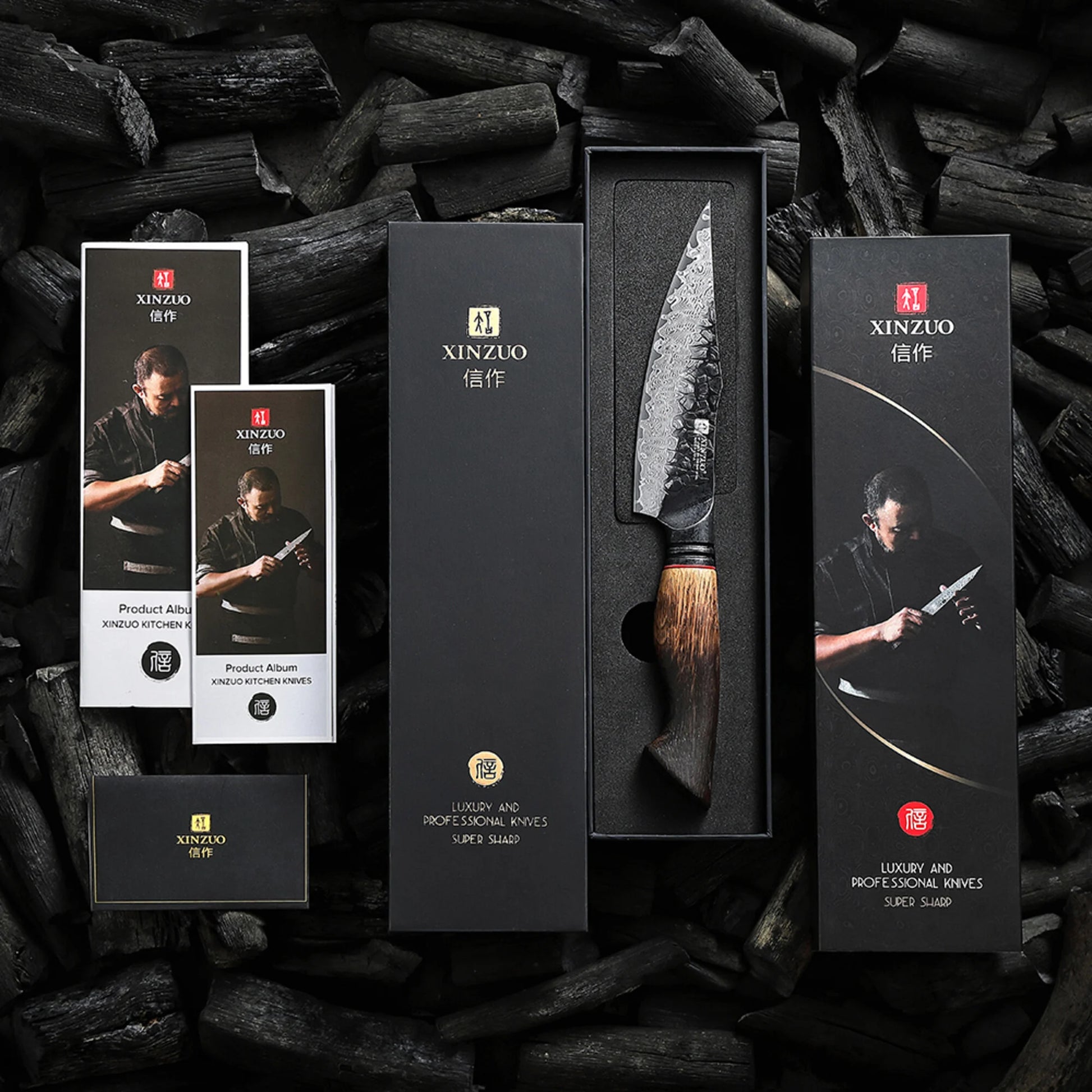 XinZuo X06 Mo Series Damascus Groentemes 14 cm