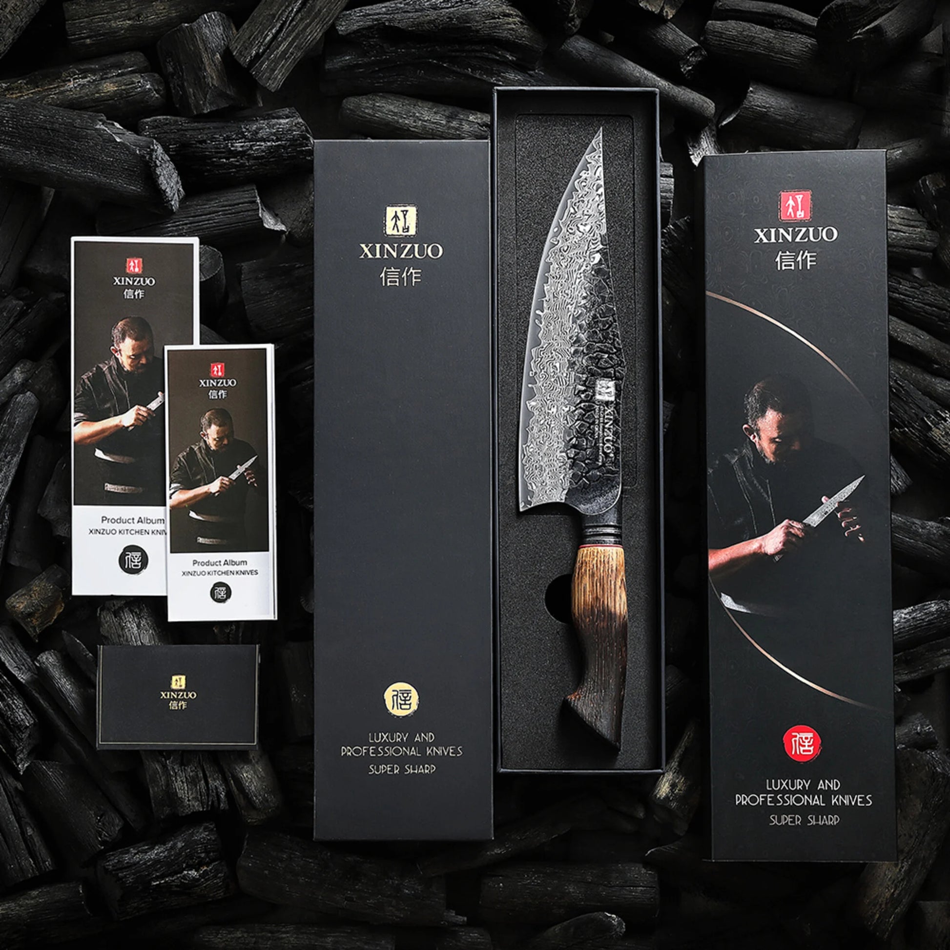 XinZuo X06 Mo Series Damascus Koksmes 22 cm